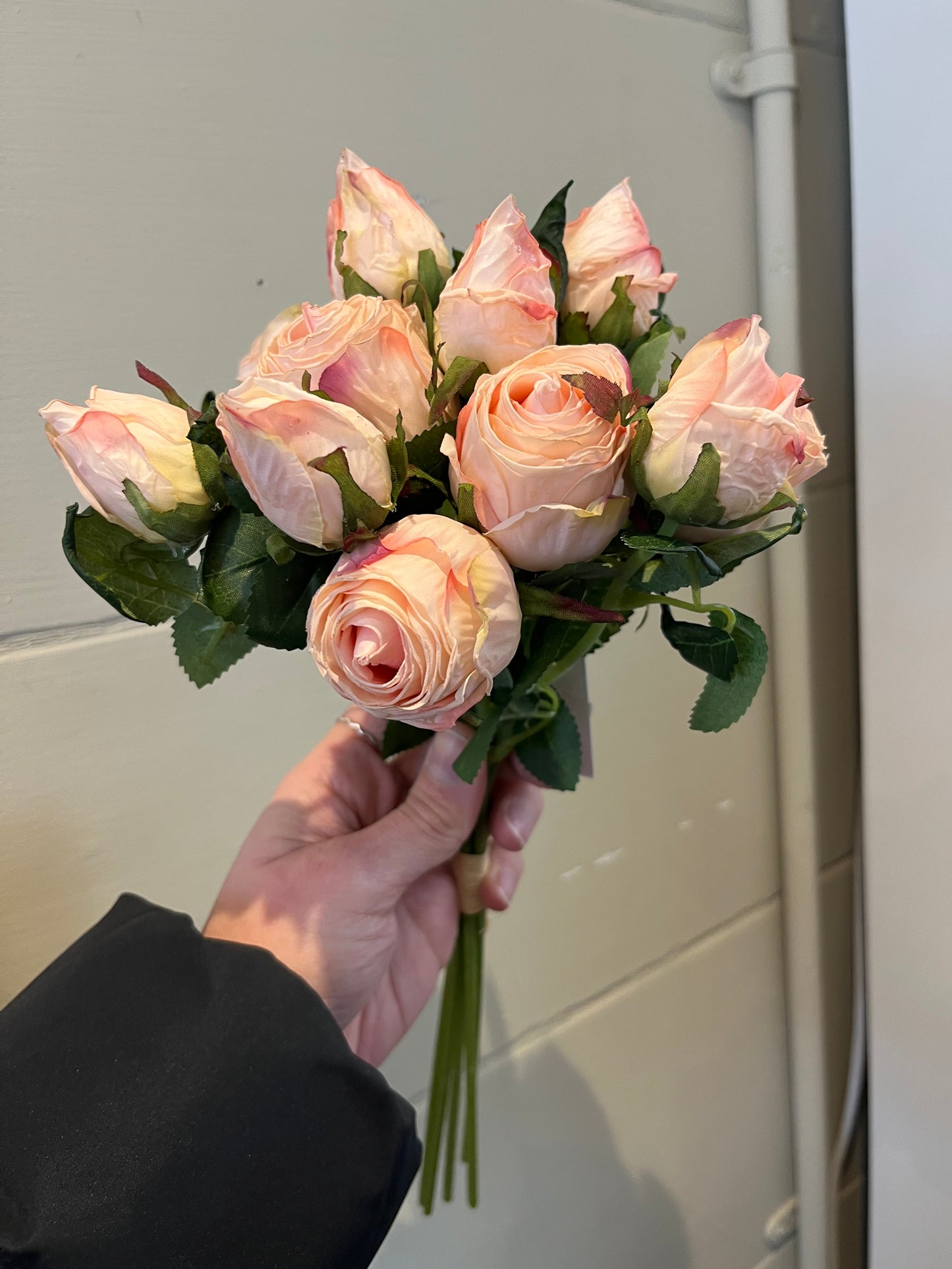 Dried Touch Ruby Rose Flower Bouquet - Dusty Pink