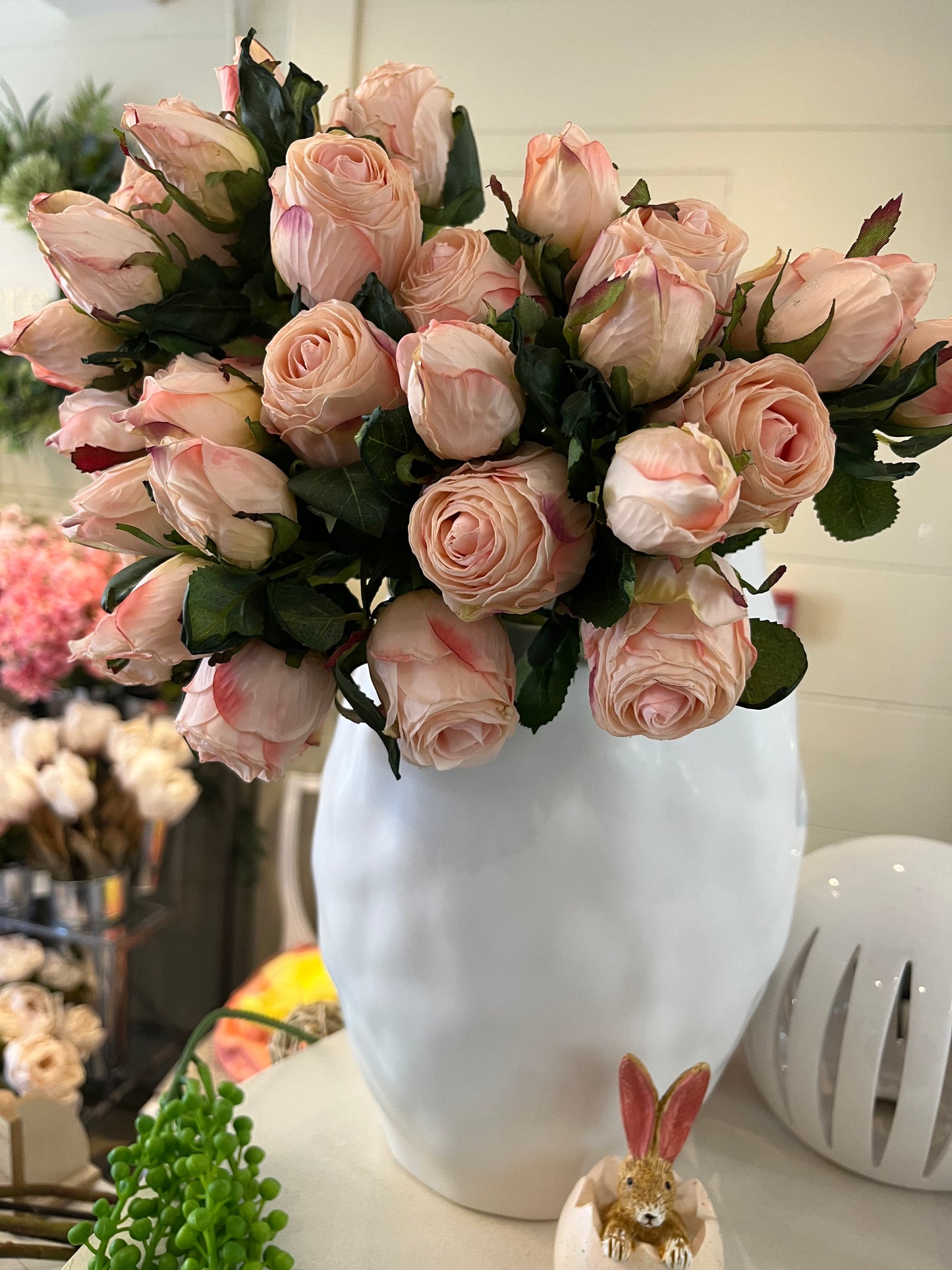 Dried Touch Ruby Rose Flower Bouquet - Dusty Pink