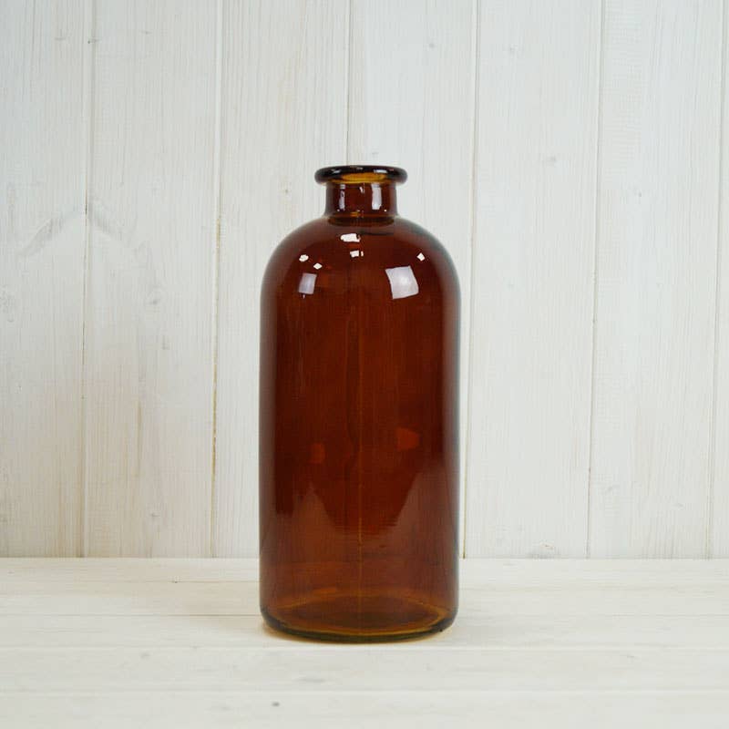 Burnt Amber Glass Bottle