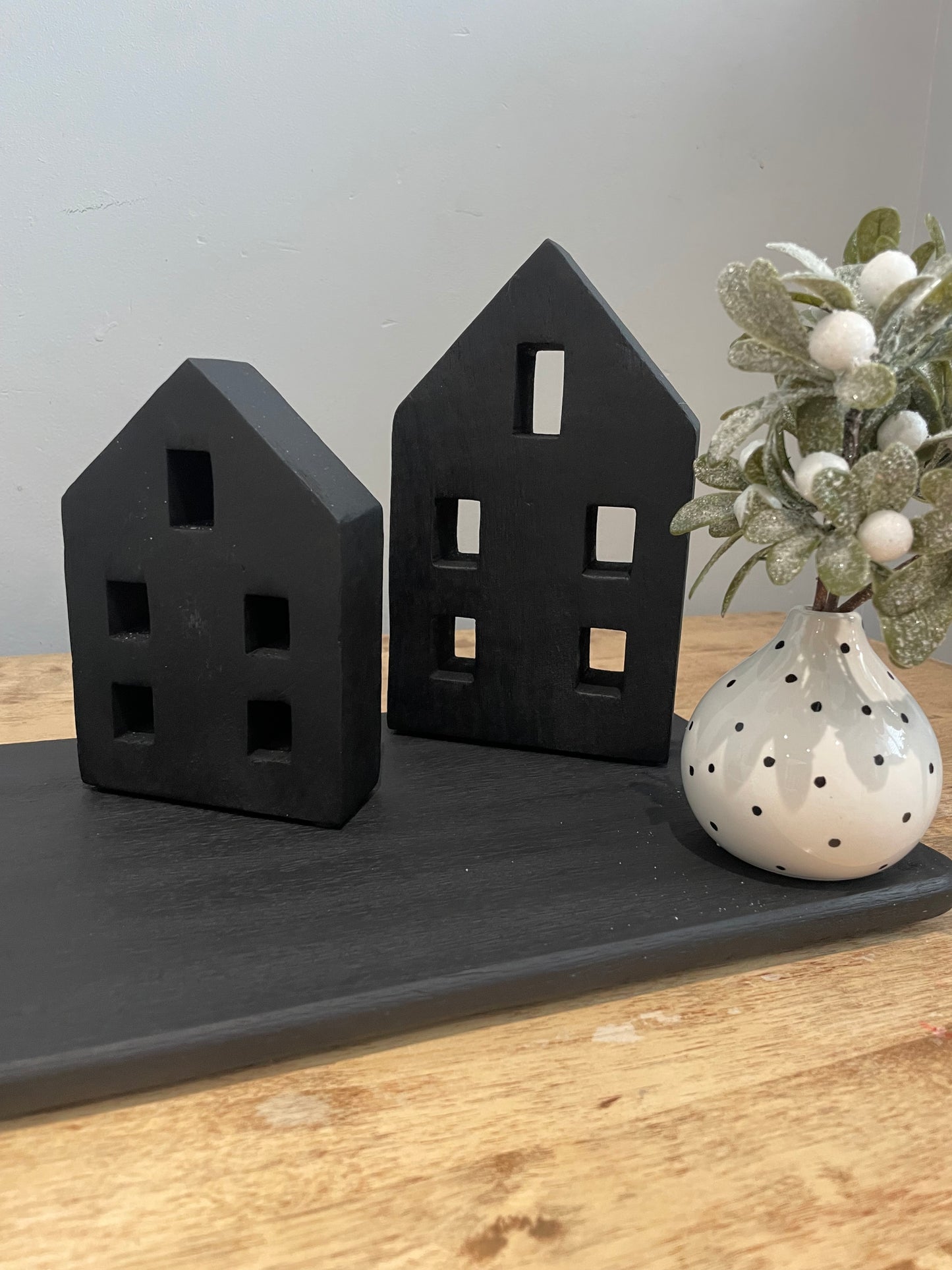 Black wooden house