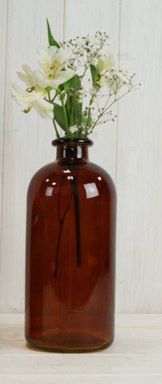 Burnt Amber Glass Bottle