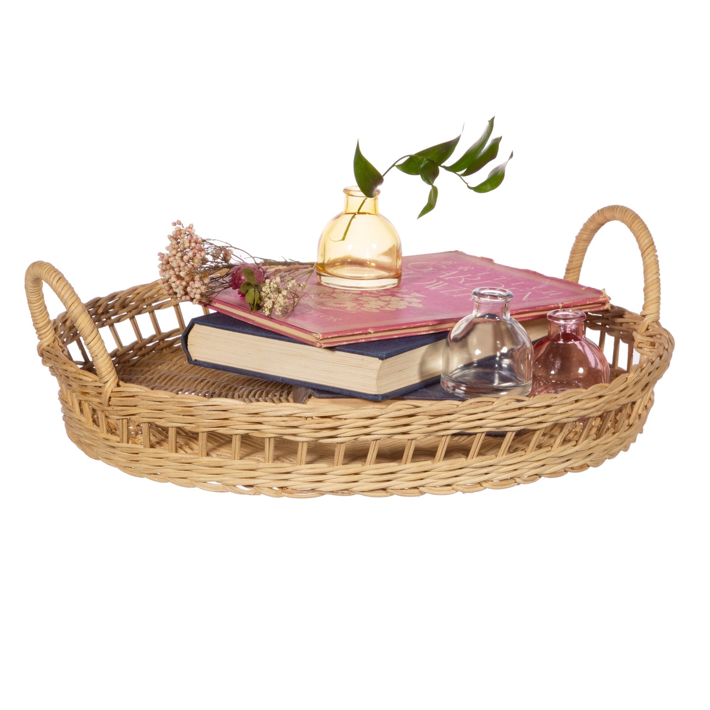 Decorative Round Rattan Tray