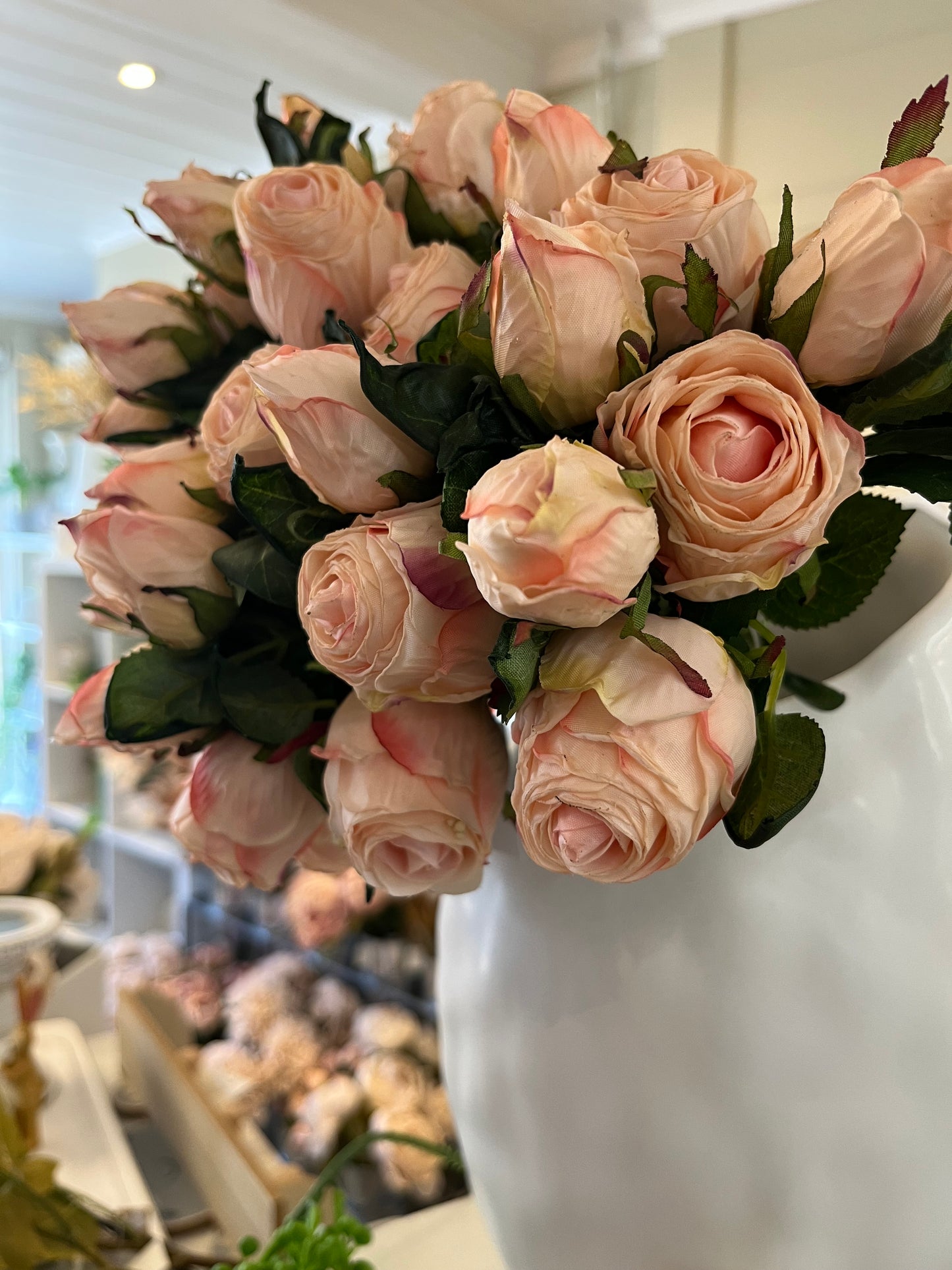 Dried Touch Ruby Rose Flower Bouquet - Dusty Pink