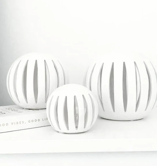 White Ceramic Cabrera Sphere - Three Options