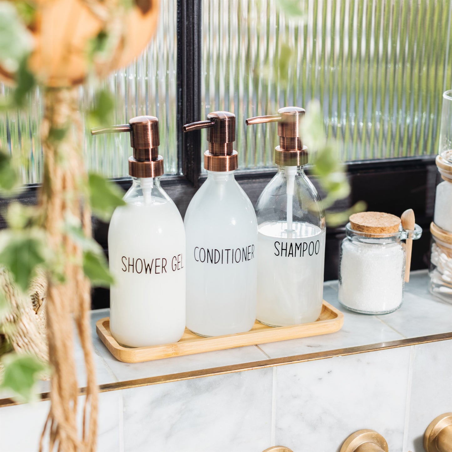 Conditioner Refillable Glass Bottle