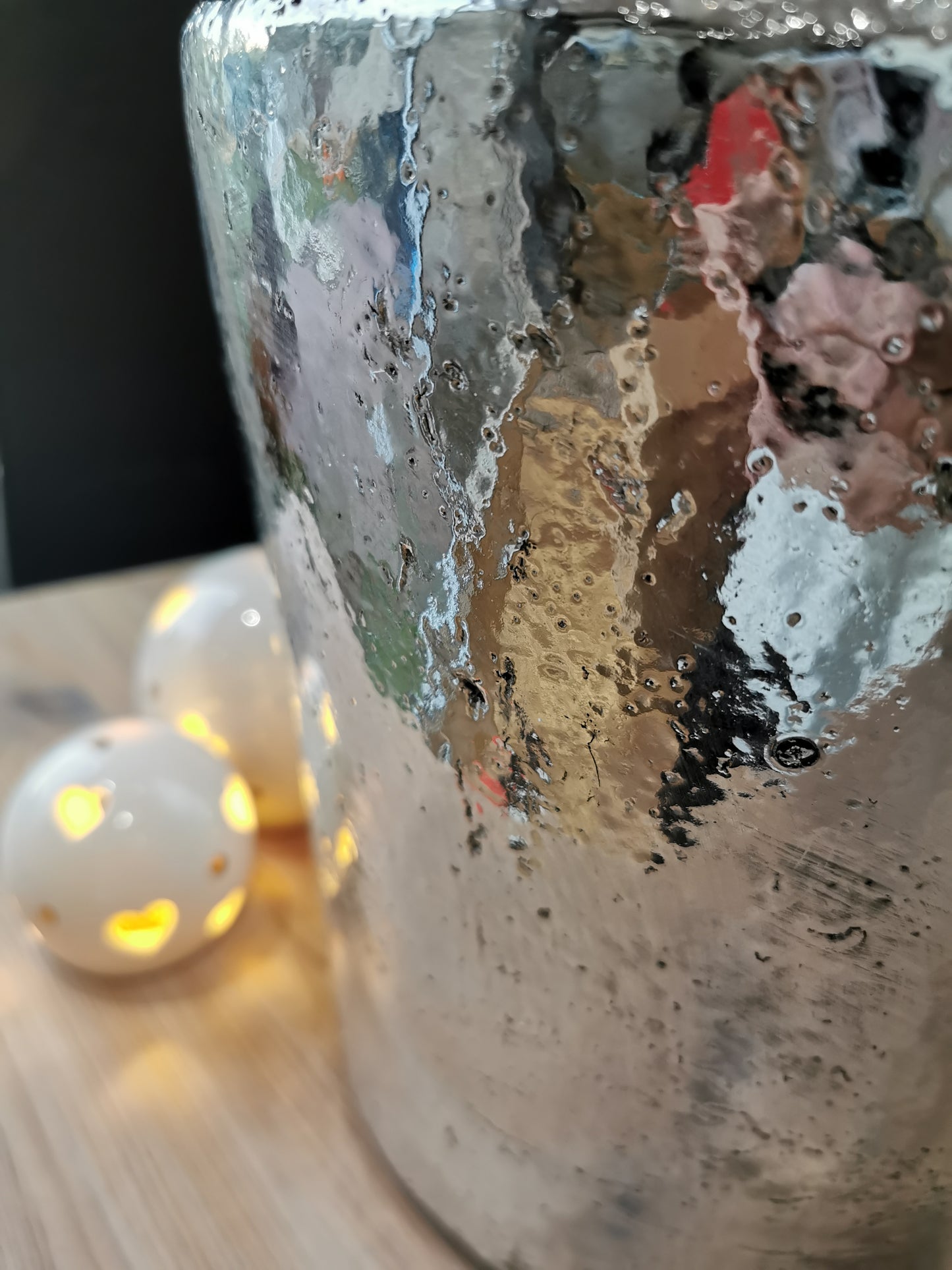 Large Metallic Ceramic Planter