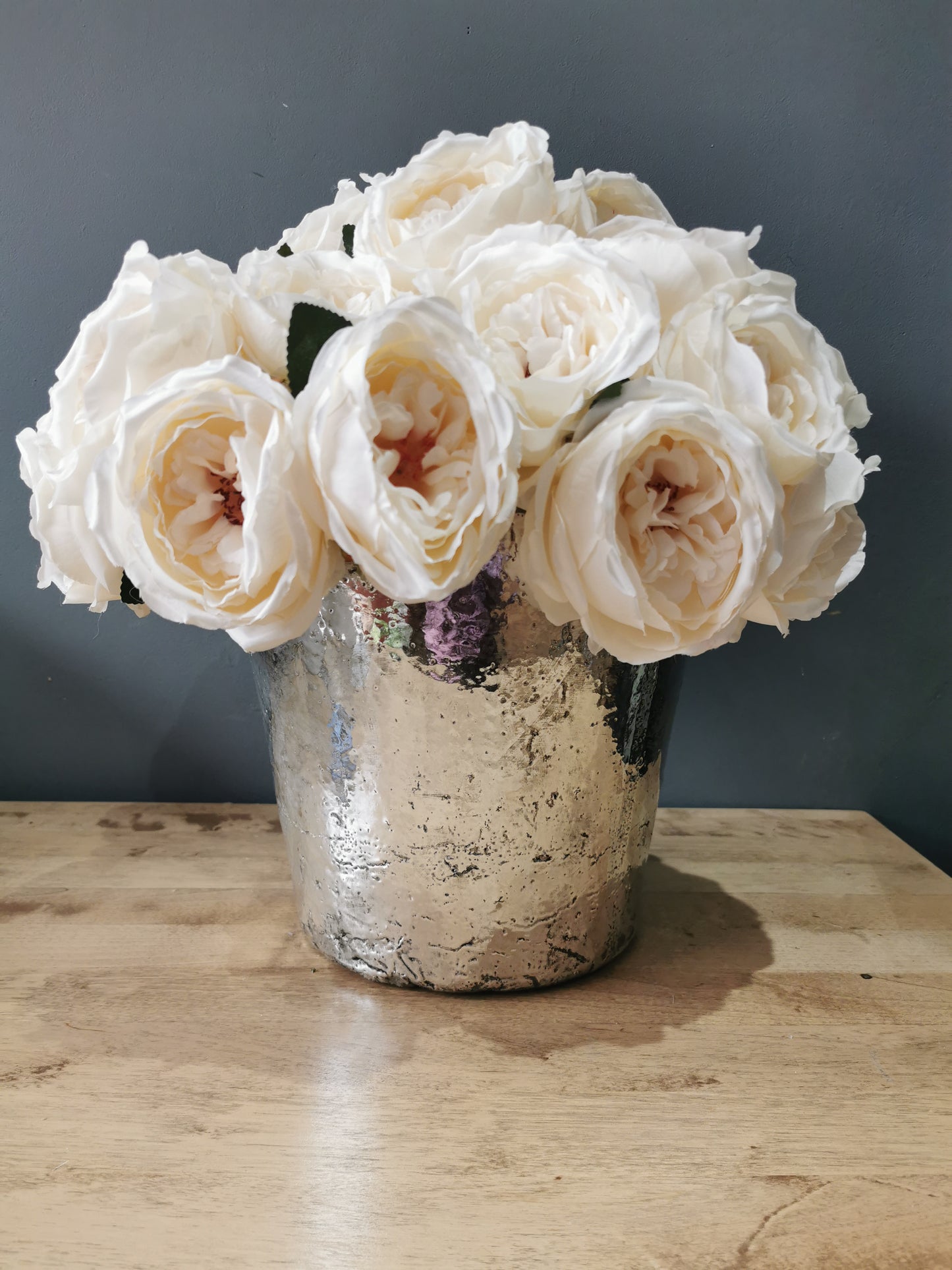 Large Metallic Ceramic Planter