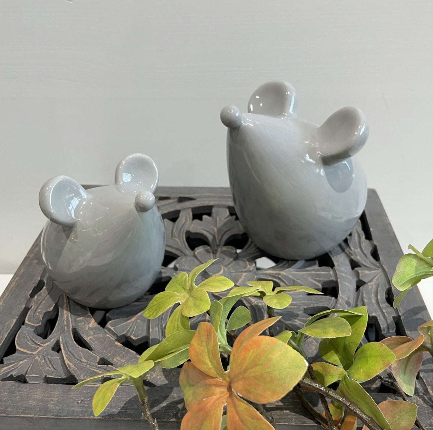 Grey Mice Ornaments NEW STYLE - Two Sizes