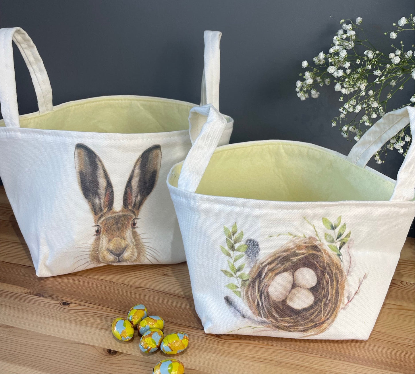 Cream Easter Baskets - Two Options
