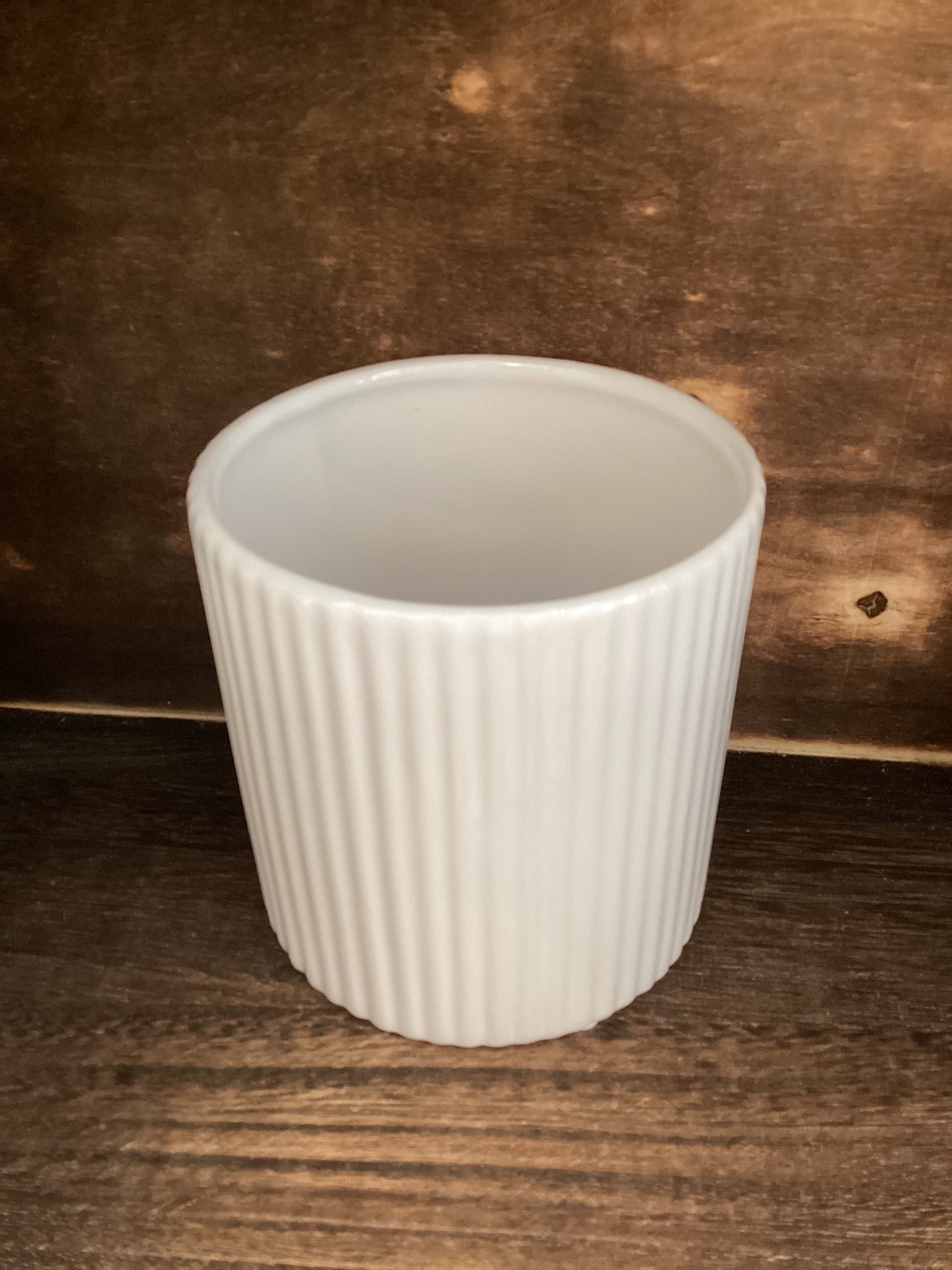 Ribbed Ceramic Jar