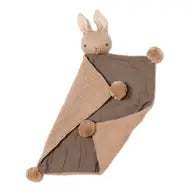 Taupe Bunny Rattle And Comforter Boxed Gift Set