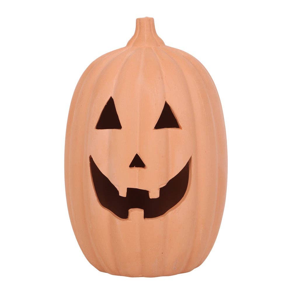 Terracotta Halloween Pumpkin Decoration 23cm