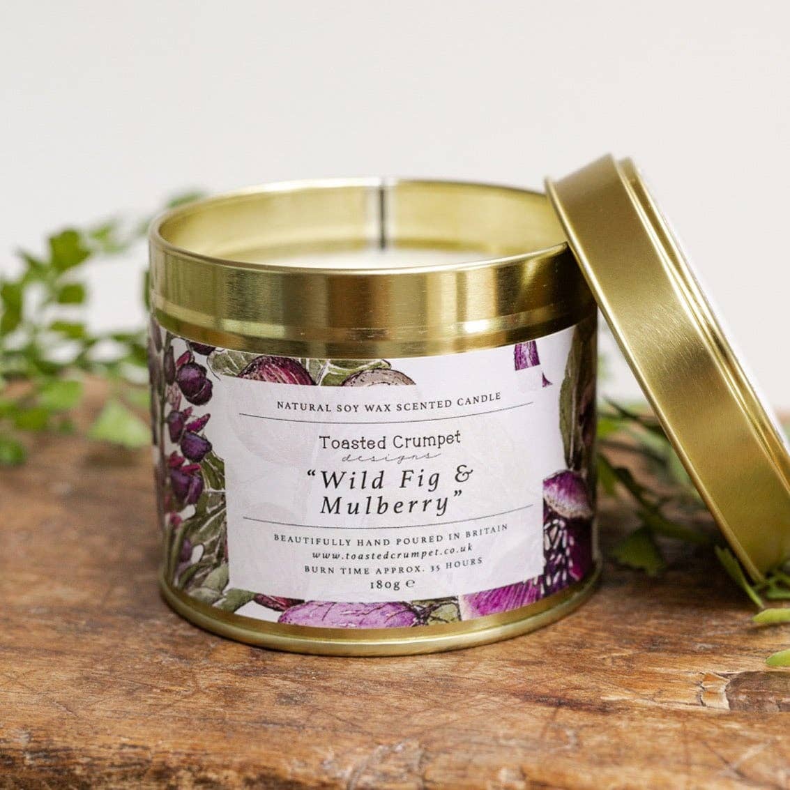 Wild Fig & Mulberry Candle in a Matt Gold Tin