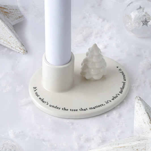 Winter Wishes 'Under The Tree' Candlestick Holder