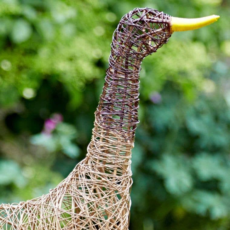 Handmade Wire Duck Garden Ornament