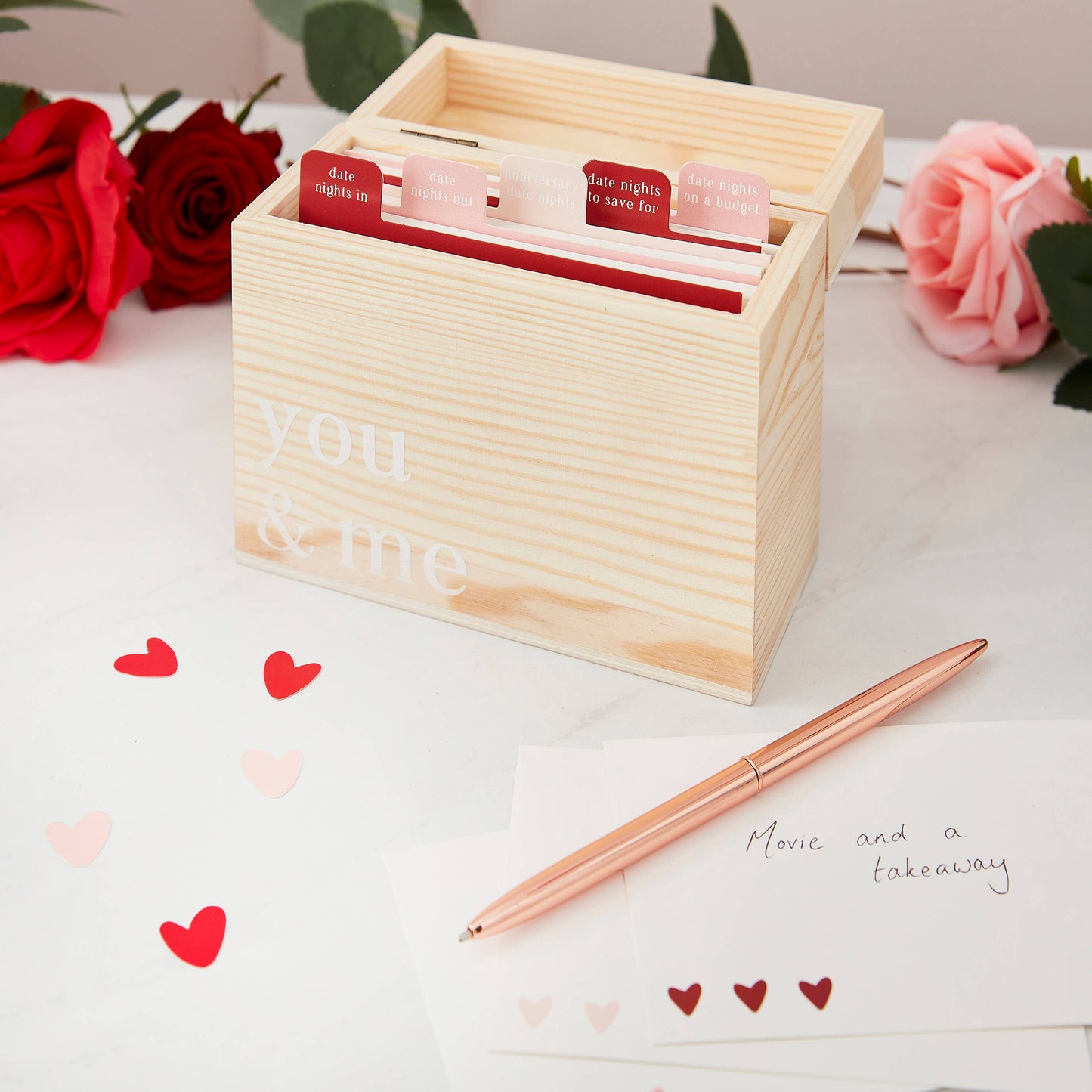 Customisable Wooden Date Idea Box