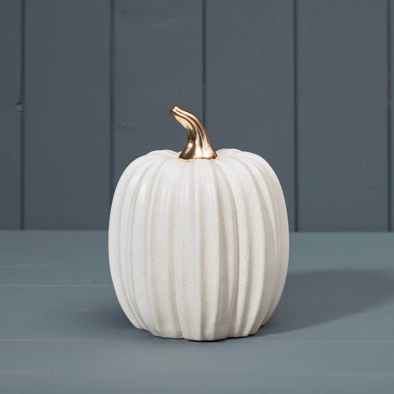 White Ceramic Pumpkin