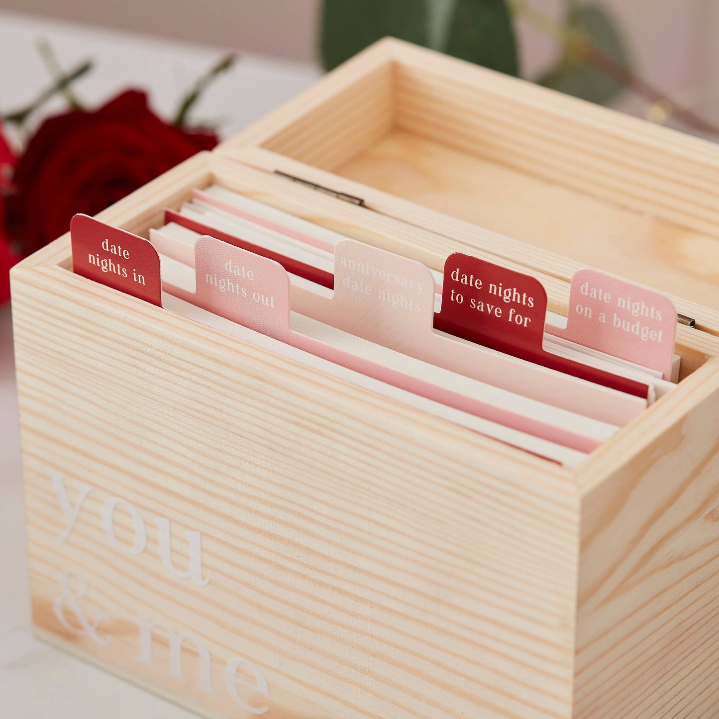 Customisable Wooden Date Idea Box