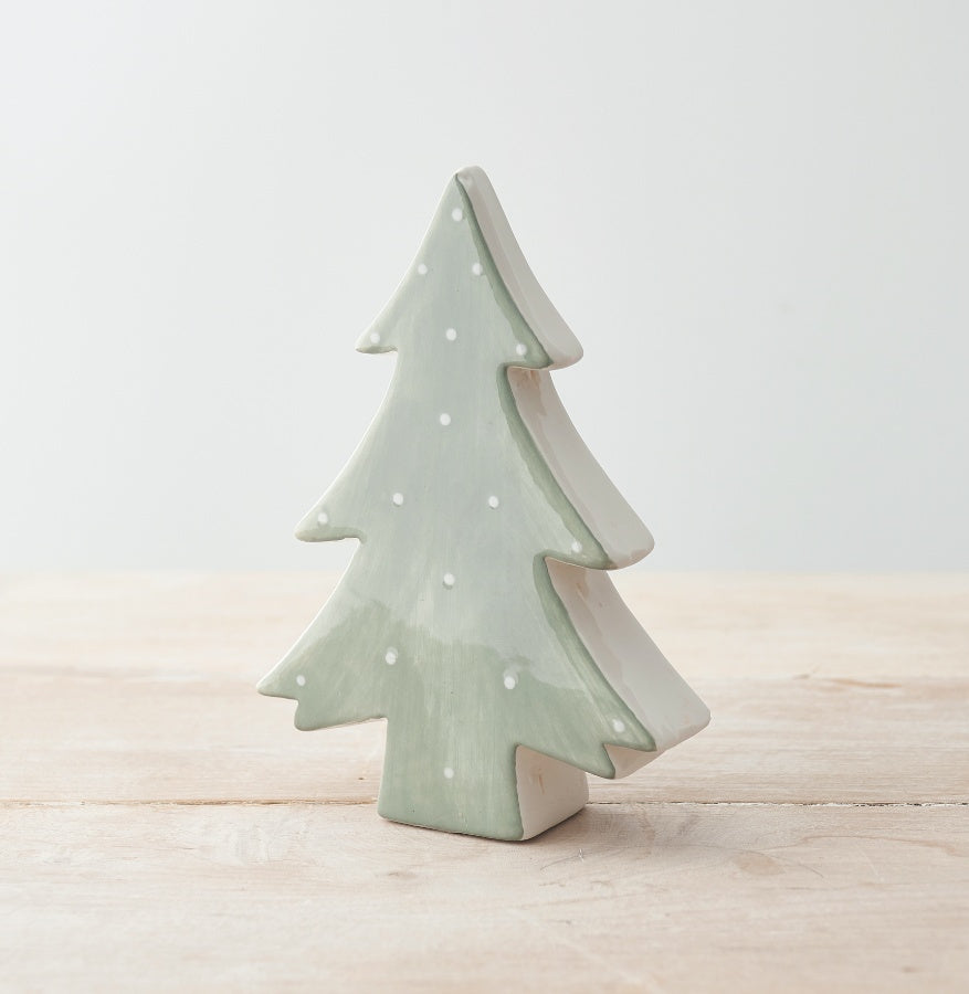 Large Grey Polka Dot Christmas Tree Ornament, 16cm