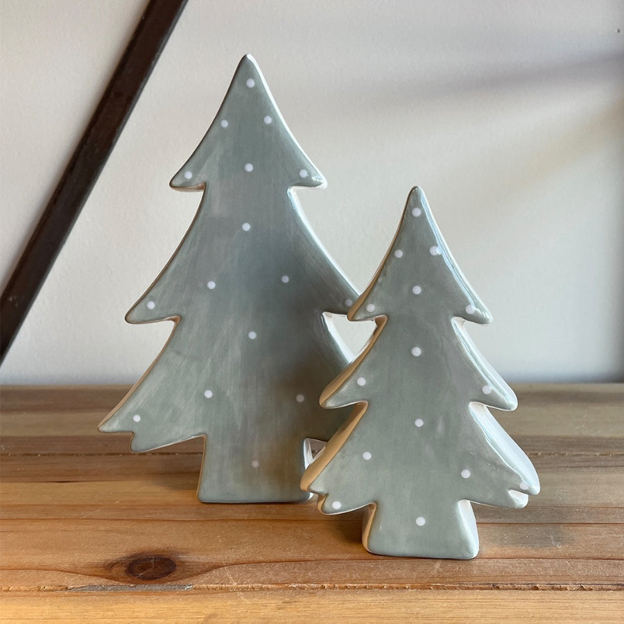 Large Grey Polka Dot Christmas Tree Ornament, 16cm