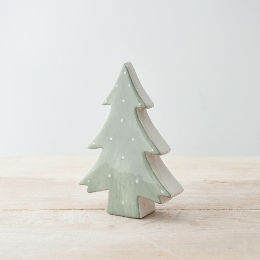 Grey Polka Dot Christmas Tree Ornament, 12cm