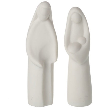 Plain White Nativity Set