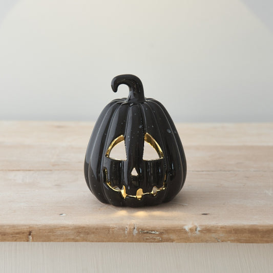 Carved Pumpkin Lantern, 13cm