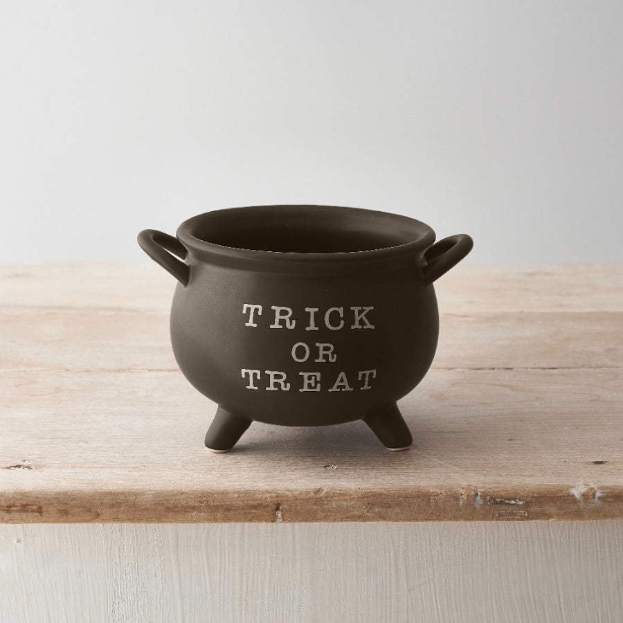 Trick or Treat Black Halloween Cauldron