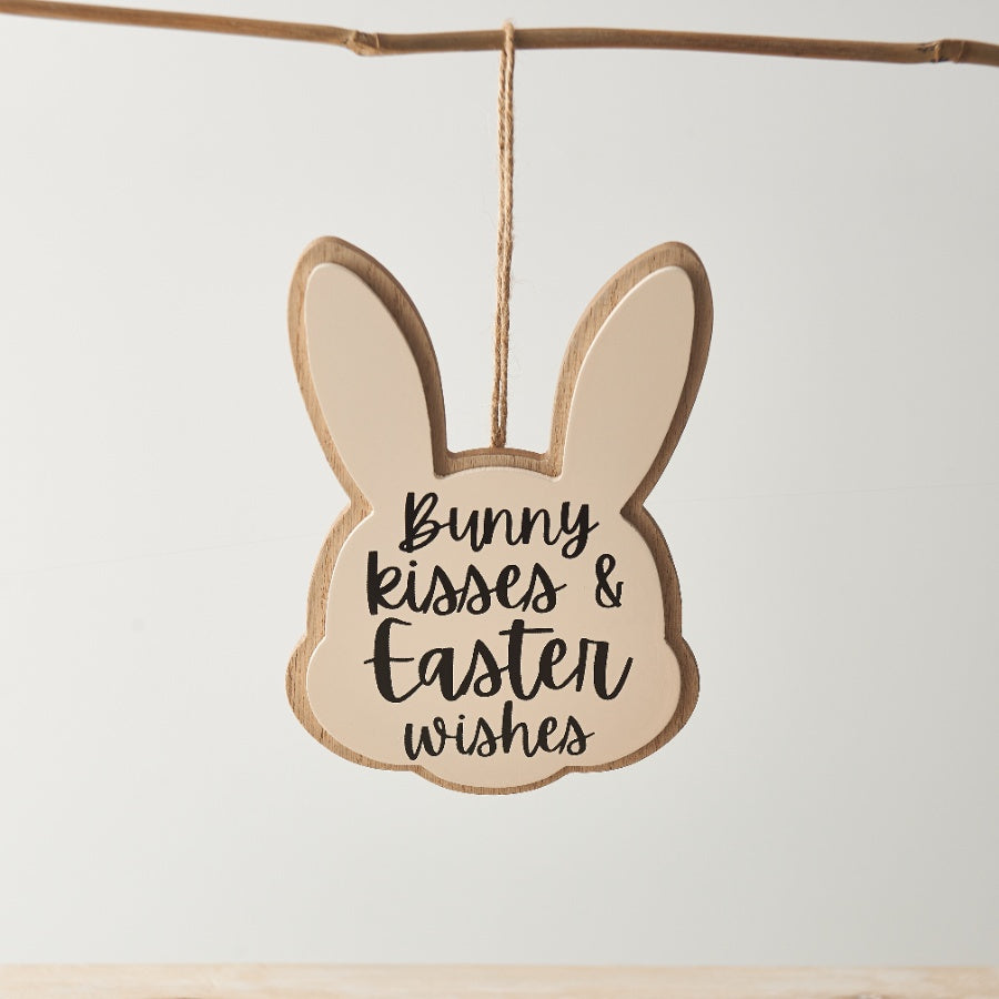 Bunny Kisses Wooden Hanger