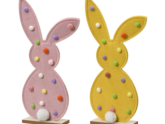 Colourful Fabric Rabbit Ornament - Two Options