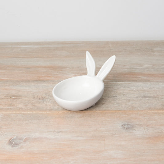 White Bunny Ears Dish
