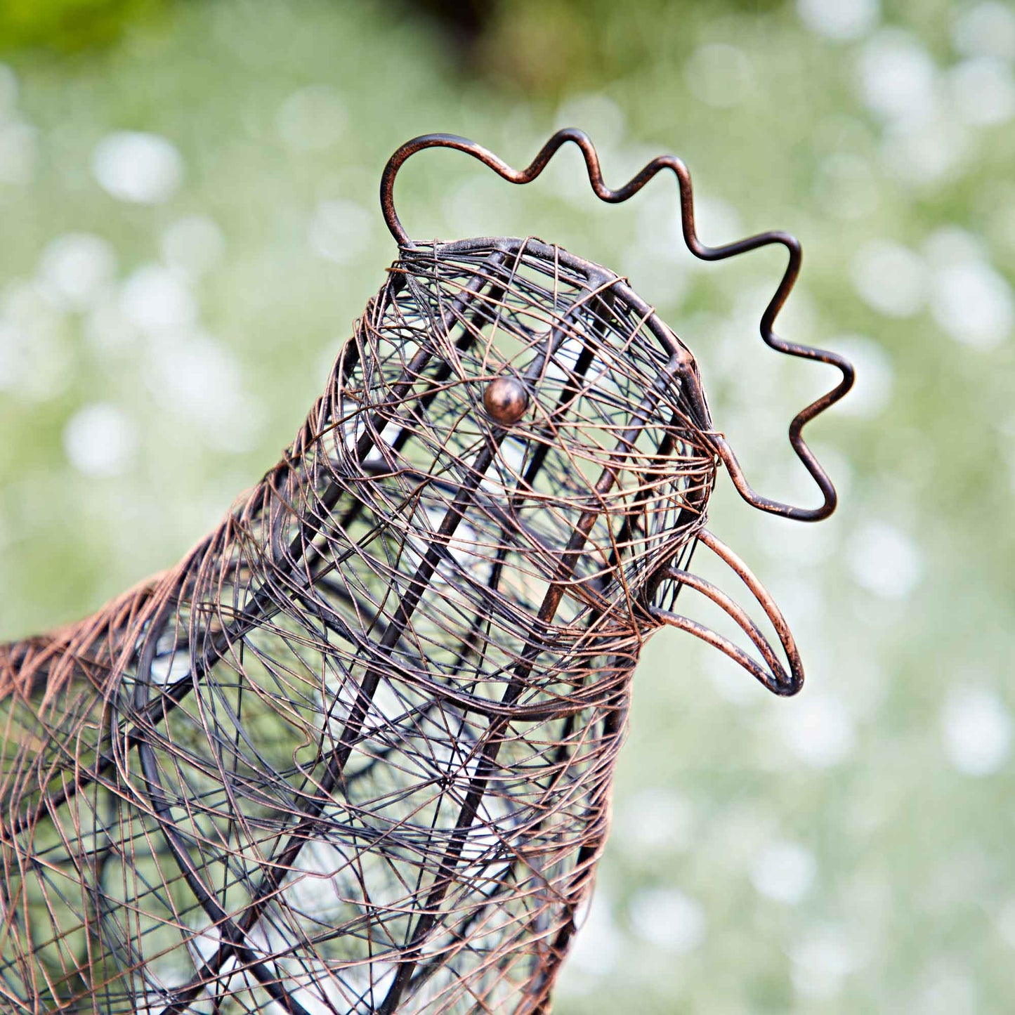 Handmade Metal Hen Garden Ornament