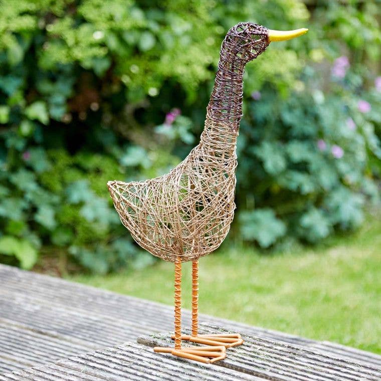 Handmade Wire Duck Garden Ornament