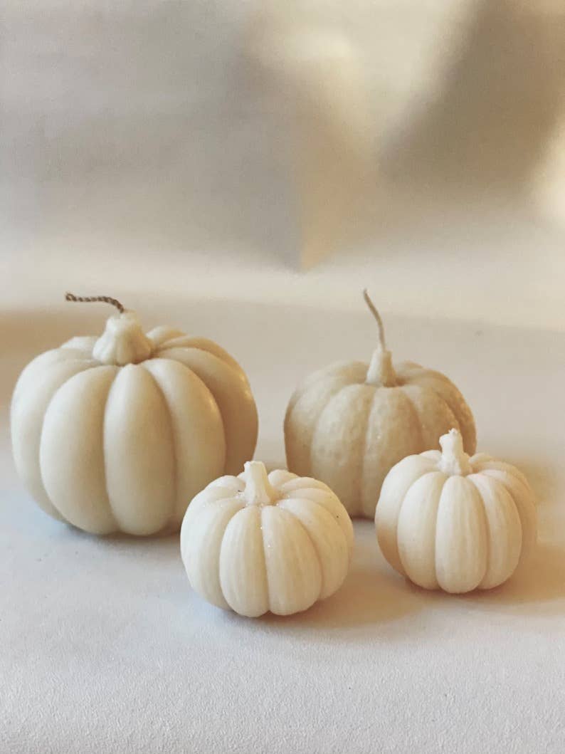 Soy Wax Small Pumpkin Candle Cream