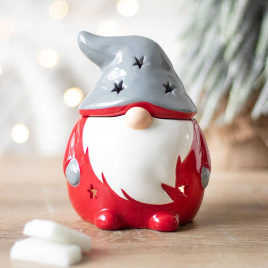 Red and Grey Christmas Gonk Wax Burner