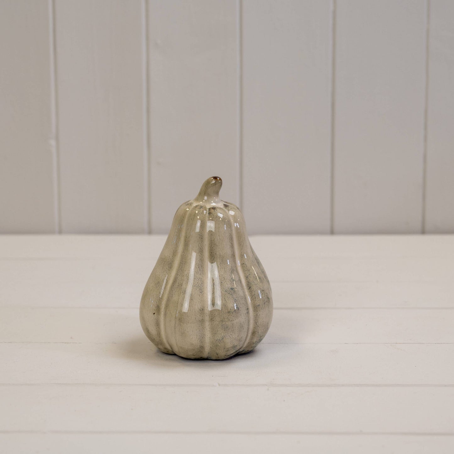 Beige Mottle Ceramic Pumpkin Decoration