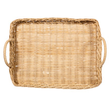 Load image into Gallery viewer, Decorative Rectangle Rattan Tray