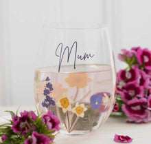 Load image into Gallery viewer, Mum Stemless Wine Glass