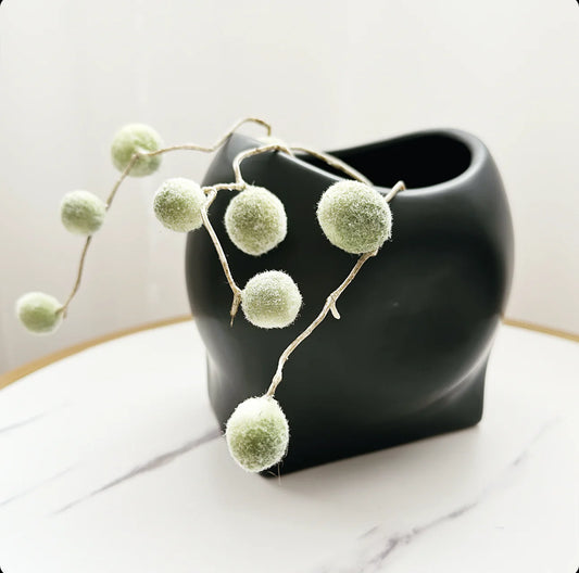 Poppy Matt Black Vase