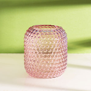 Pink Glass Bobble Vase