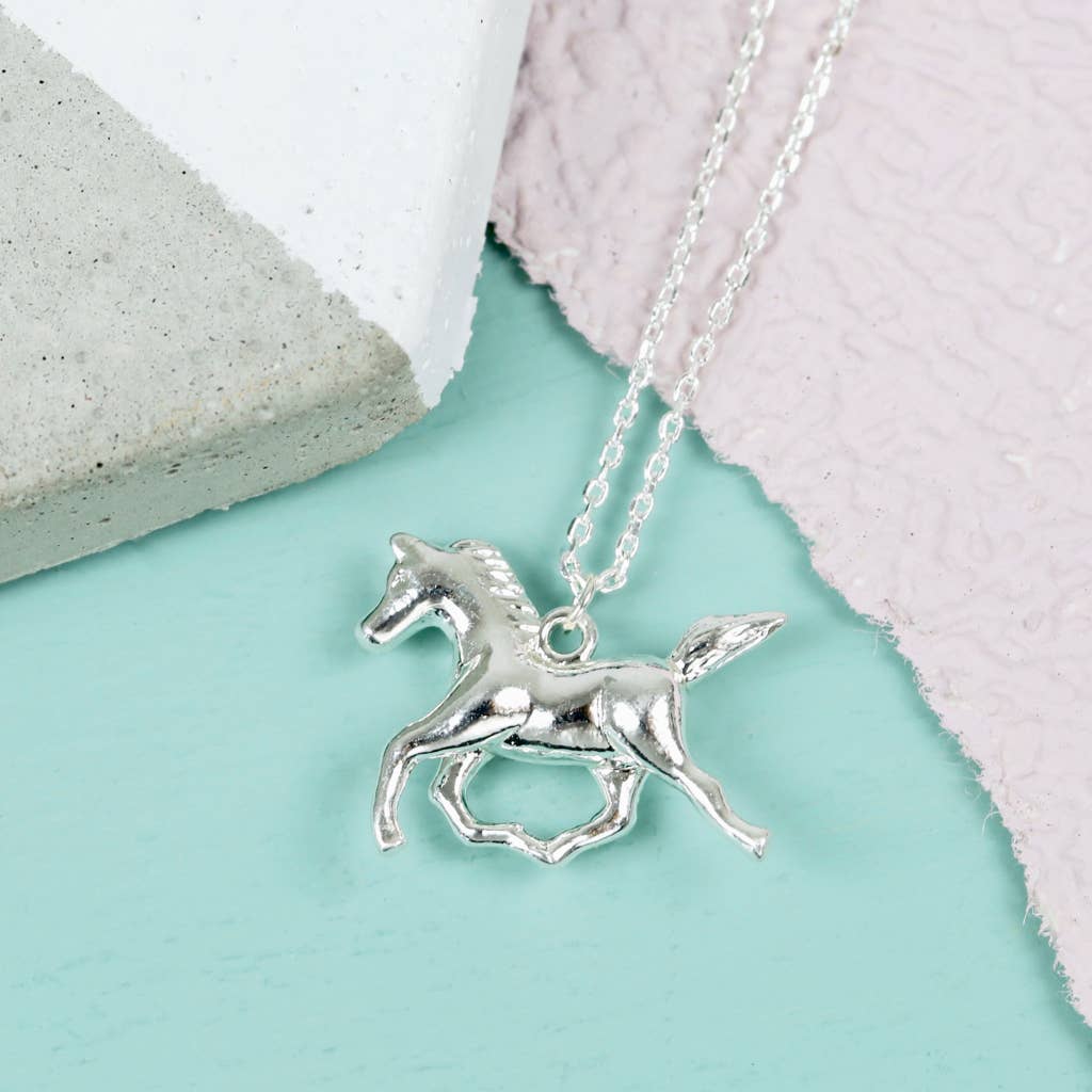 Silver Horse Necklace