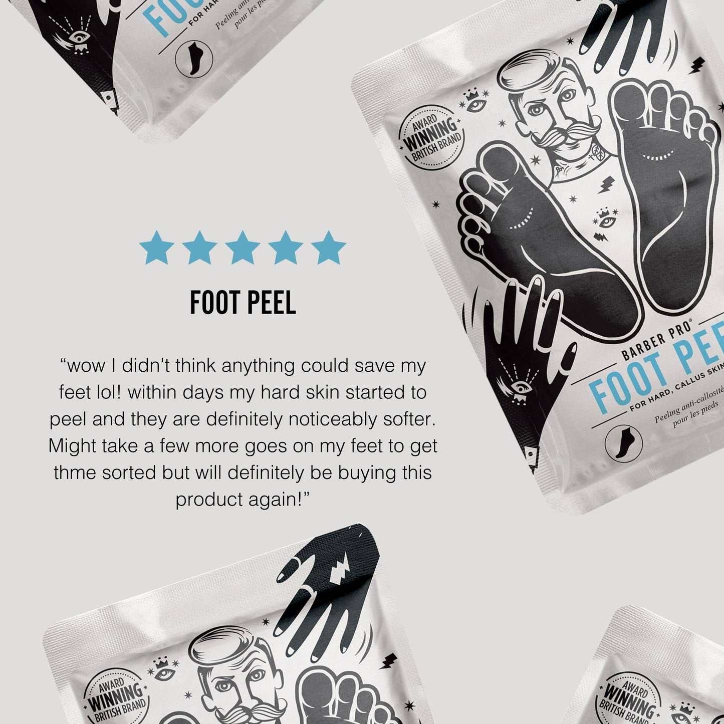 BARBER PRO Foot Peel - Prep the feet for Summer!