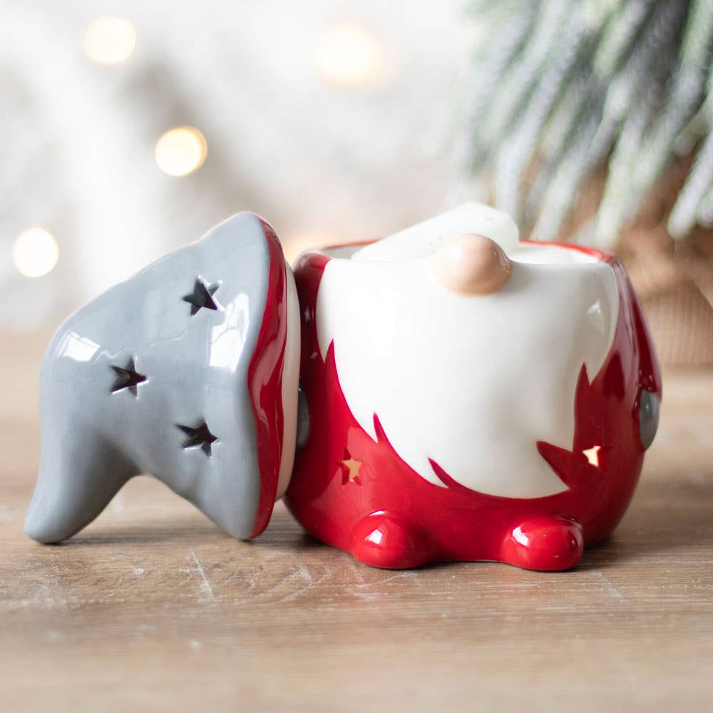 Red and Grey Christmas Gonk Wax Burner