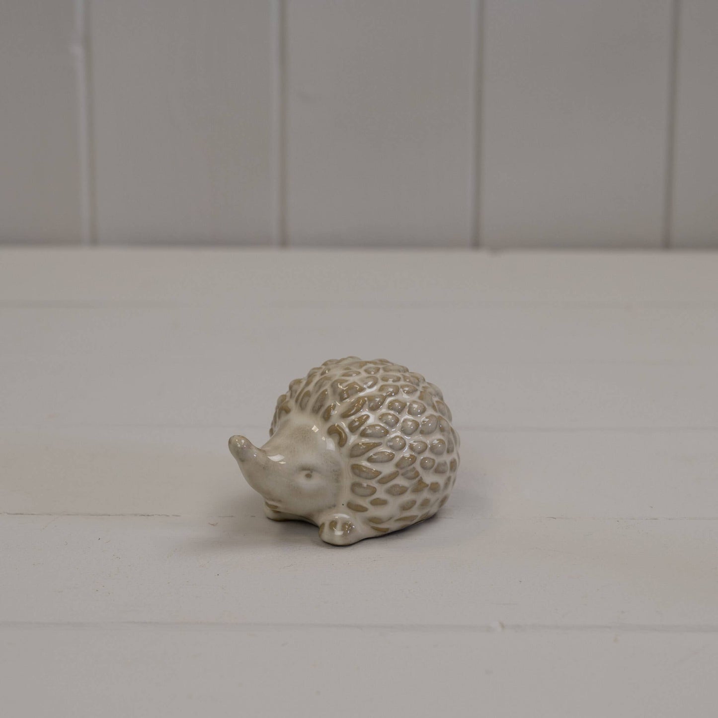 Beige Mottle Ceramic Hedgehog Decoration