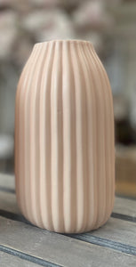 Ribbed Vase - Pink