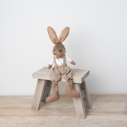 Boy Sitting Fabric Rabbit