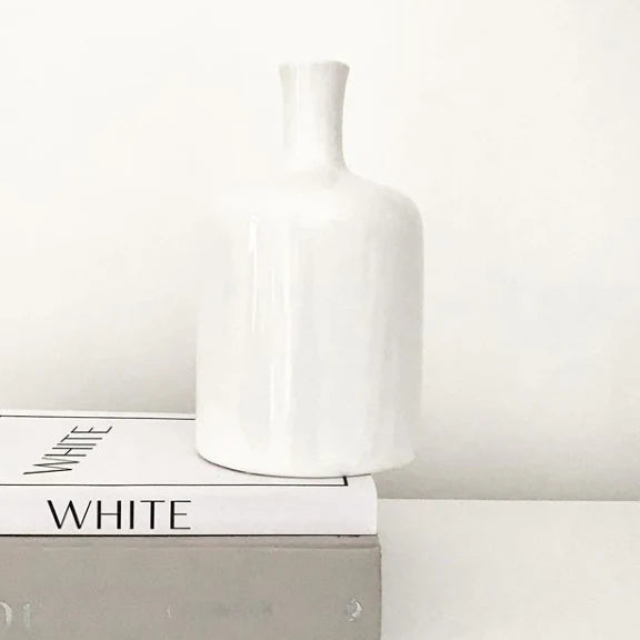 Teo White Vase