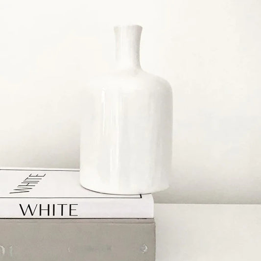 Teo White Vase