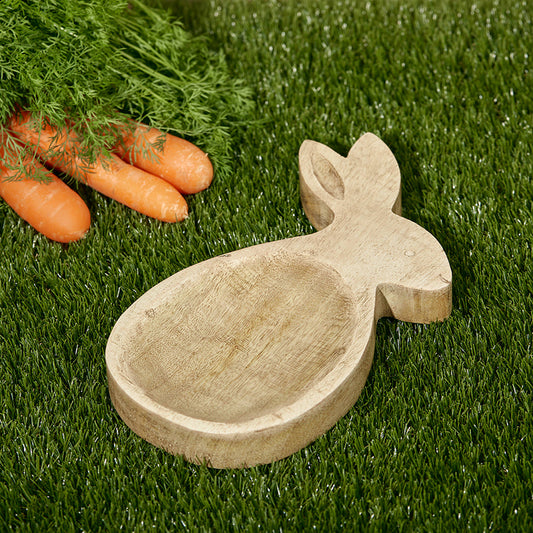 Mango Wood Bunny Dish