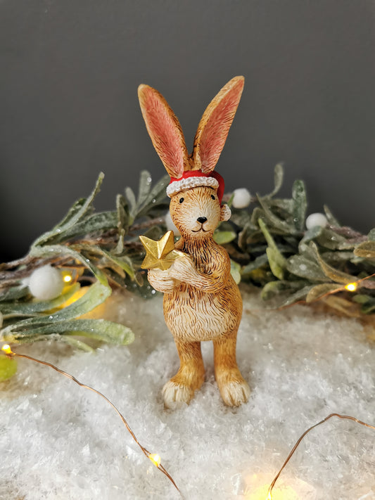 Standing Santa Rabbit With Star